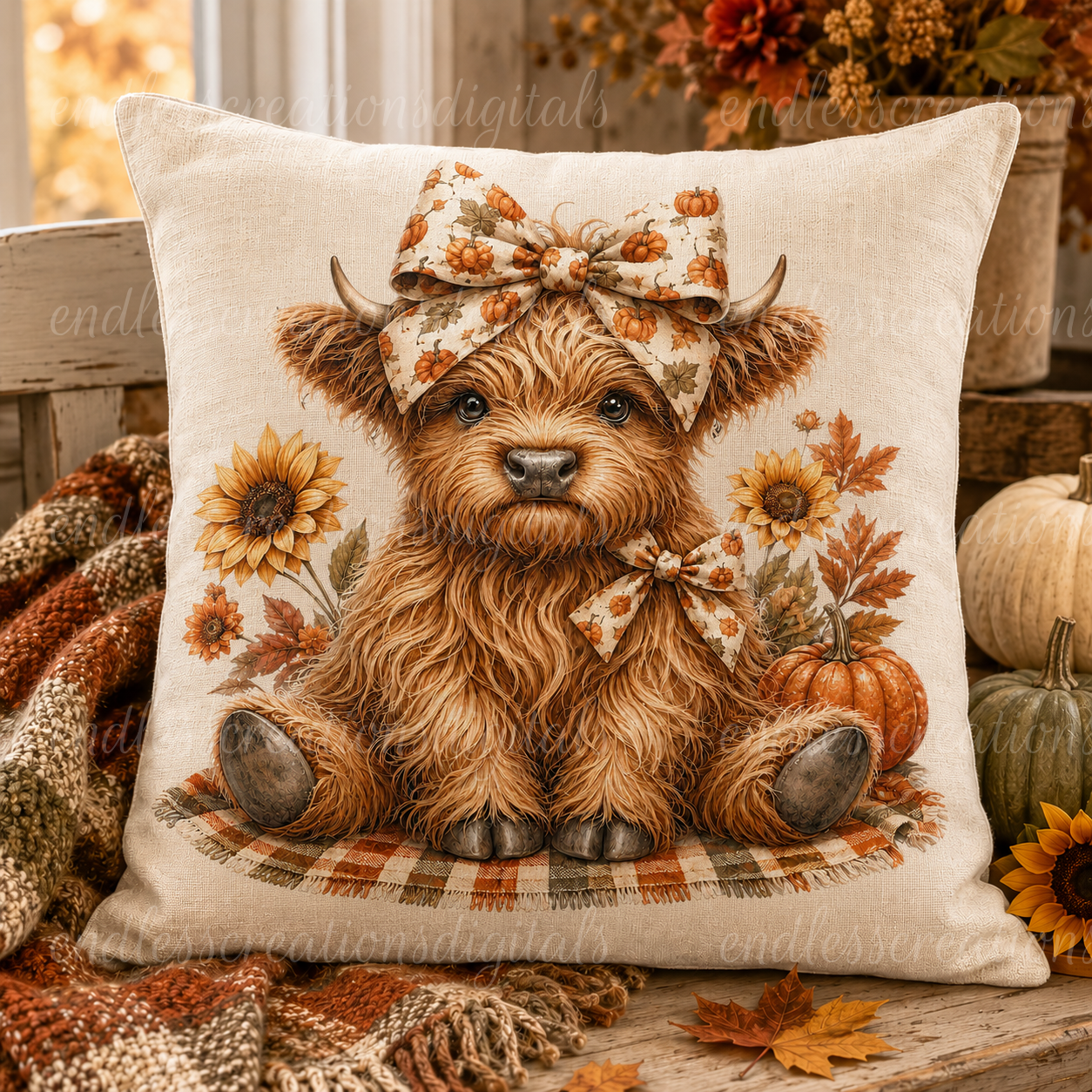 FALL HIGHLAND COW TRANSPARENCY