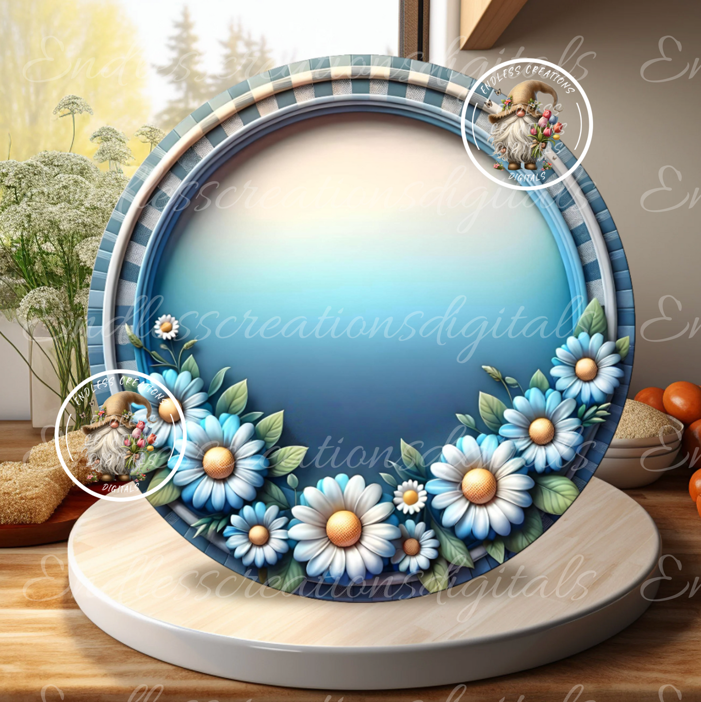 ROUND SUMMER WELCOME DAISIES