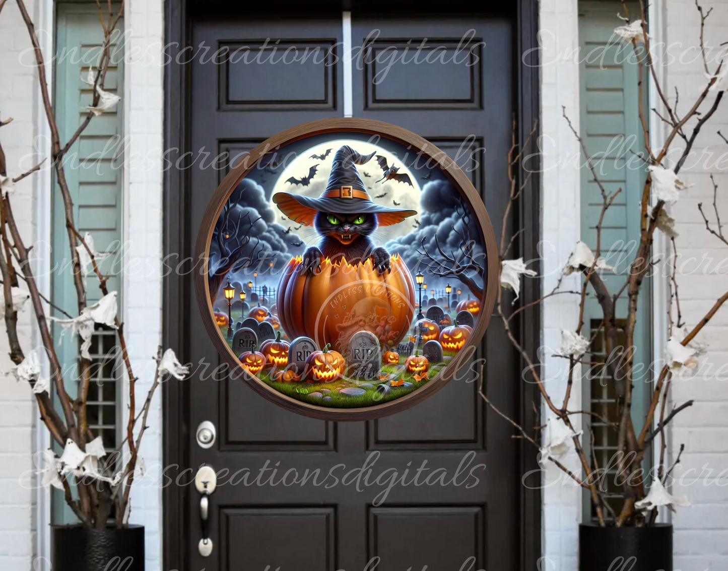 SCARY WITCH FALL HALLOWEEN ROUND