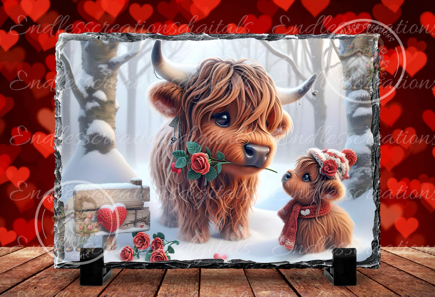 HIGHLAND COWS COUPLE VALENTINES