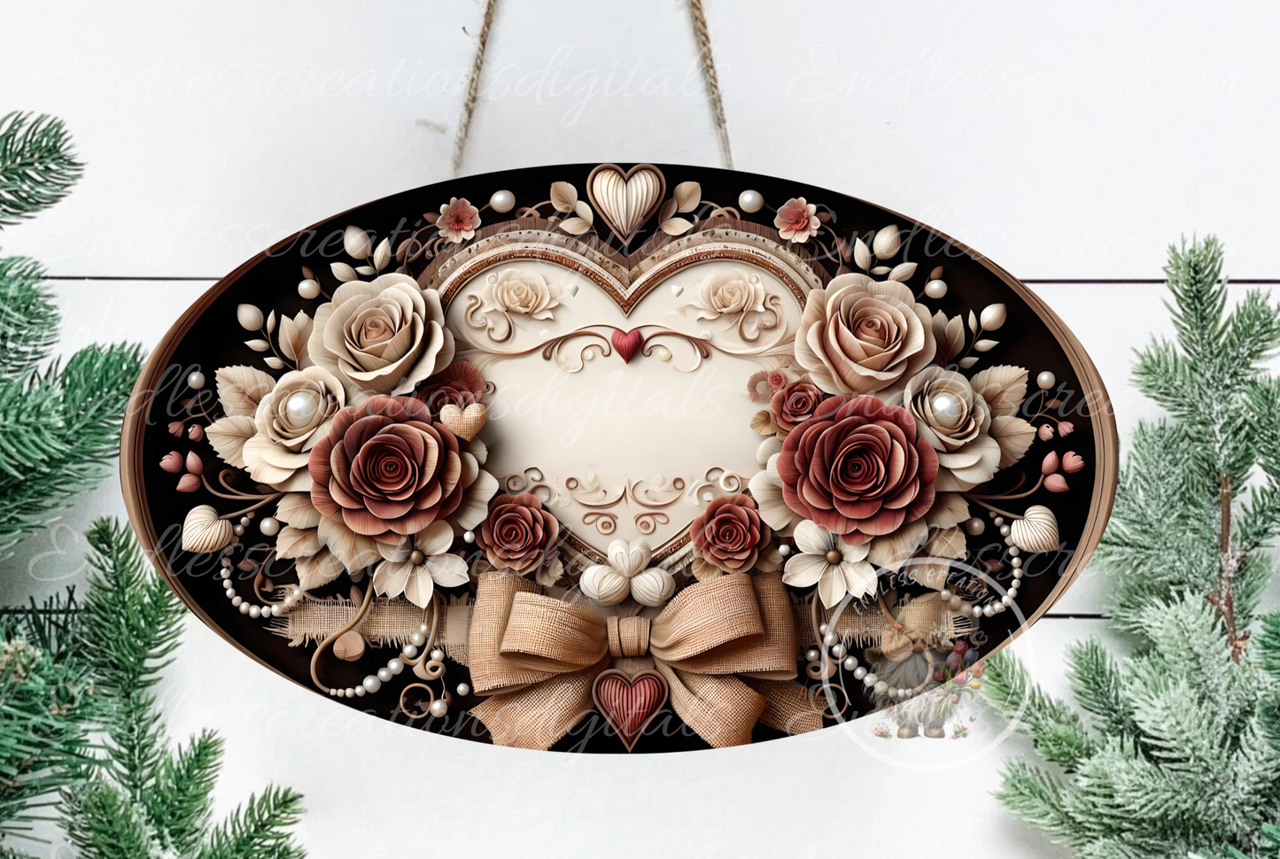 BE MINE VALENTINES OVAL DESIGN