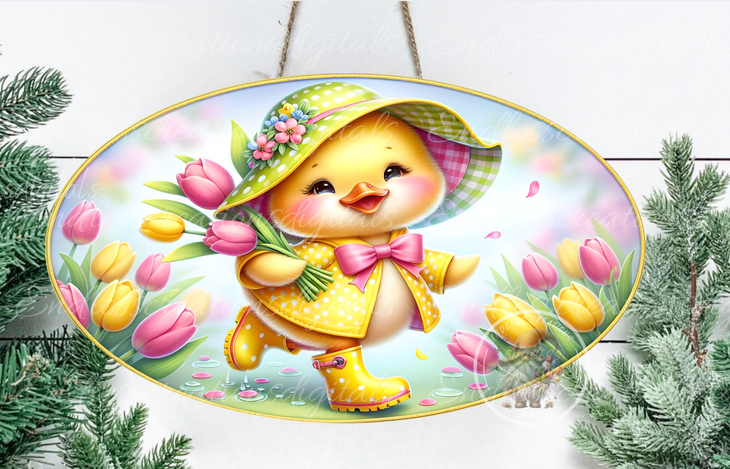 OVAL HAPPY SPRING DUCK