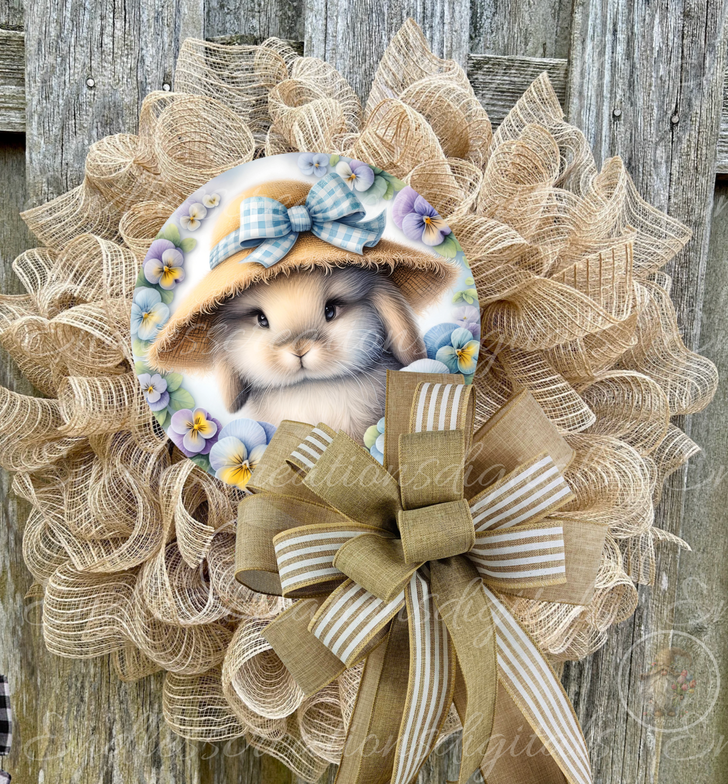 SPRING FLORAL BUNNY