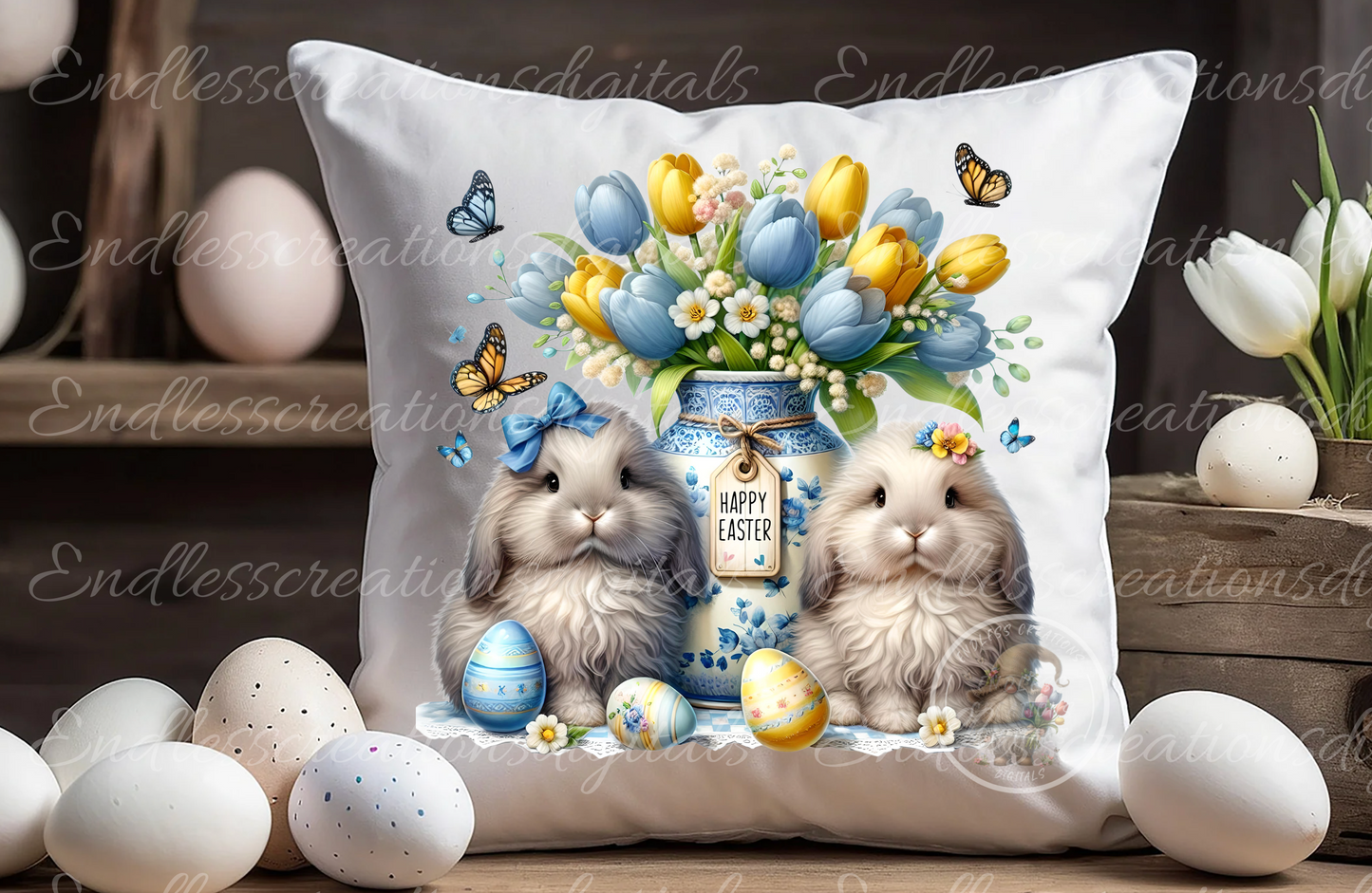6 ADORABLE EASTER TRANSPARENCIES WITH TEXT