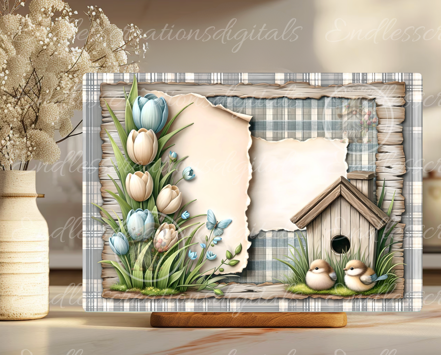 SPRING BLESSINGS FLORAL RECTANGLE