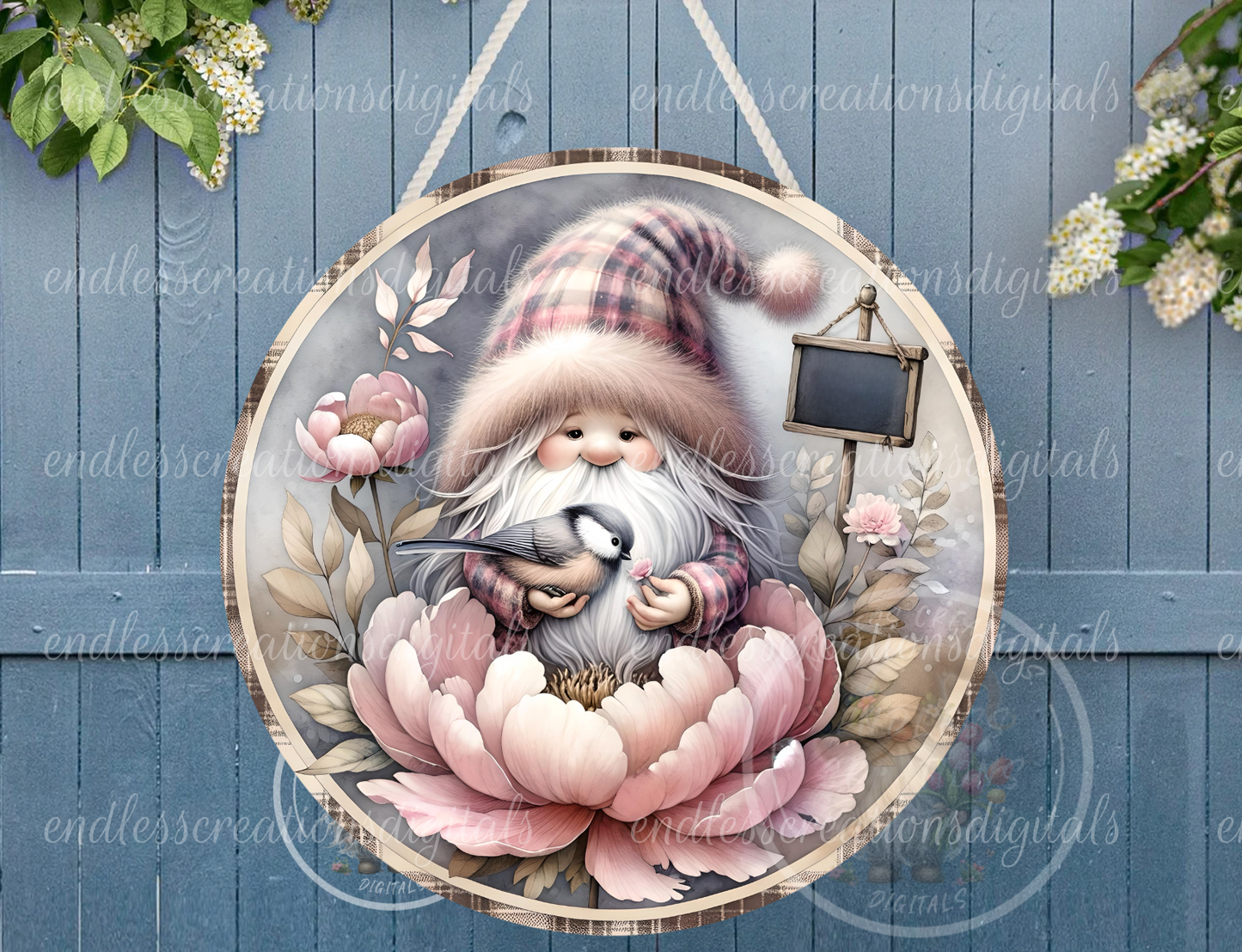 LOVE GROWS HERE SPRING GNOME
