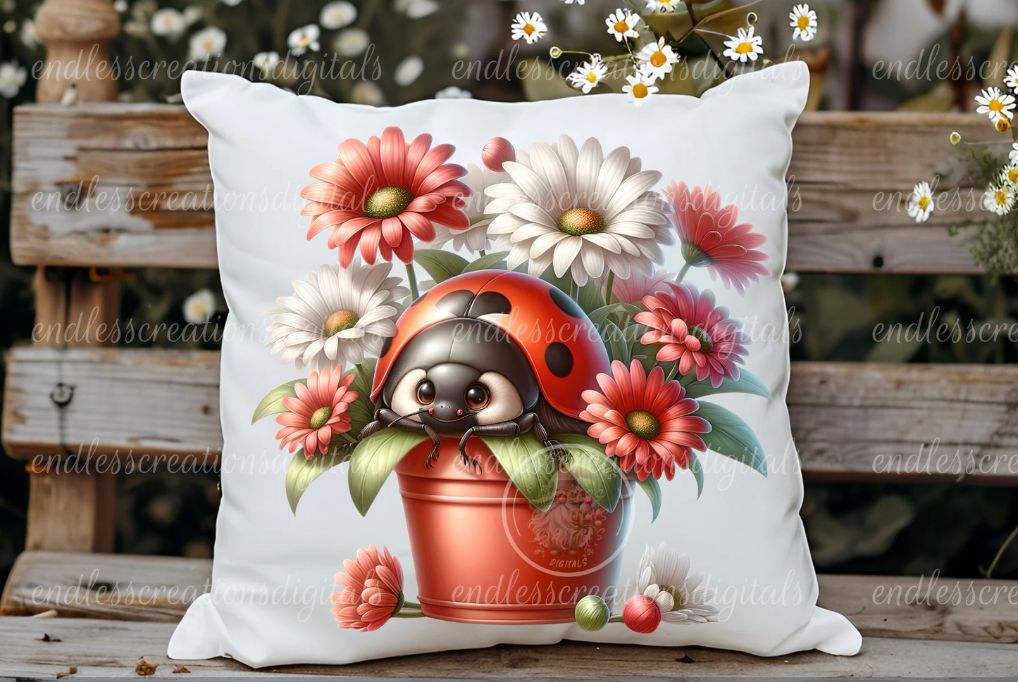 CUTE SUMMER LADY BUG TRANSPARENCIES BUNLDE OF 6