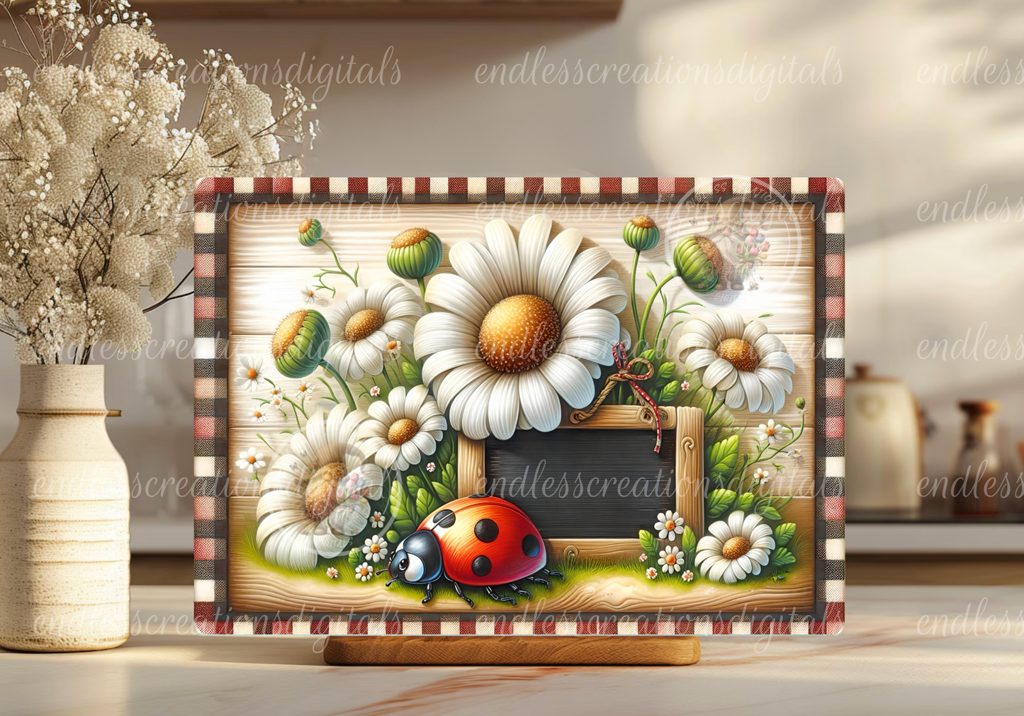 HOME SWEET HOME SUMMER LADY BUG RECTANGLE