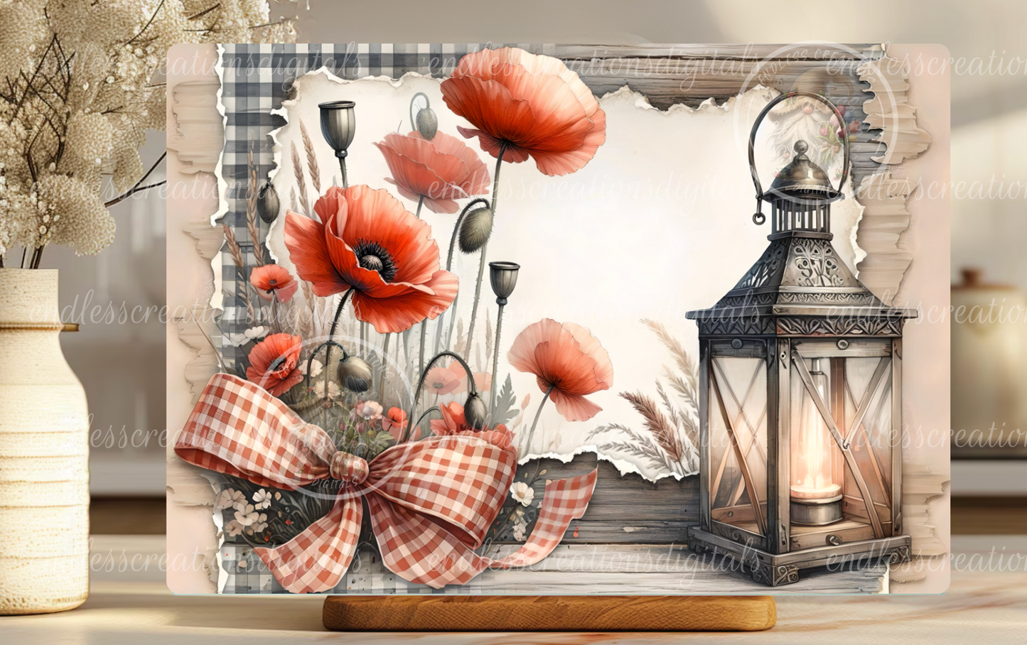 INSPIRATIONAL FLORAL LANTERN RECTANGLE