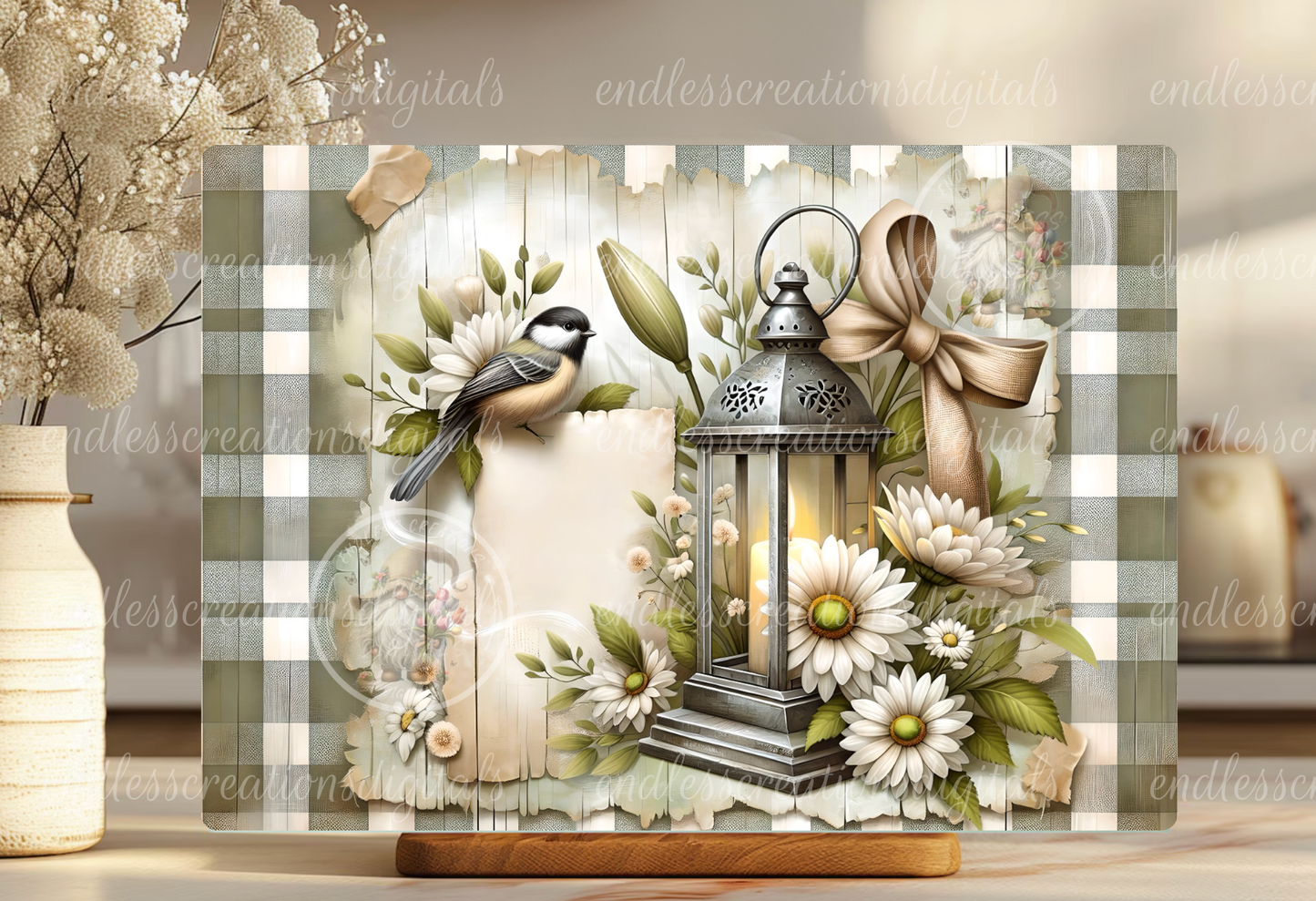 INSPIRATIONAL DAISY FLORAL RECTANGLE