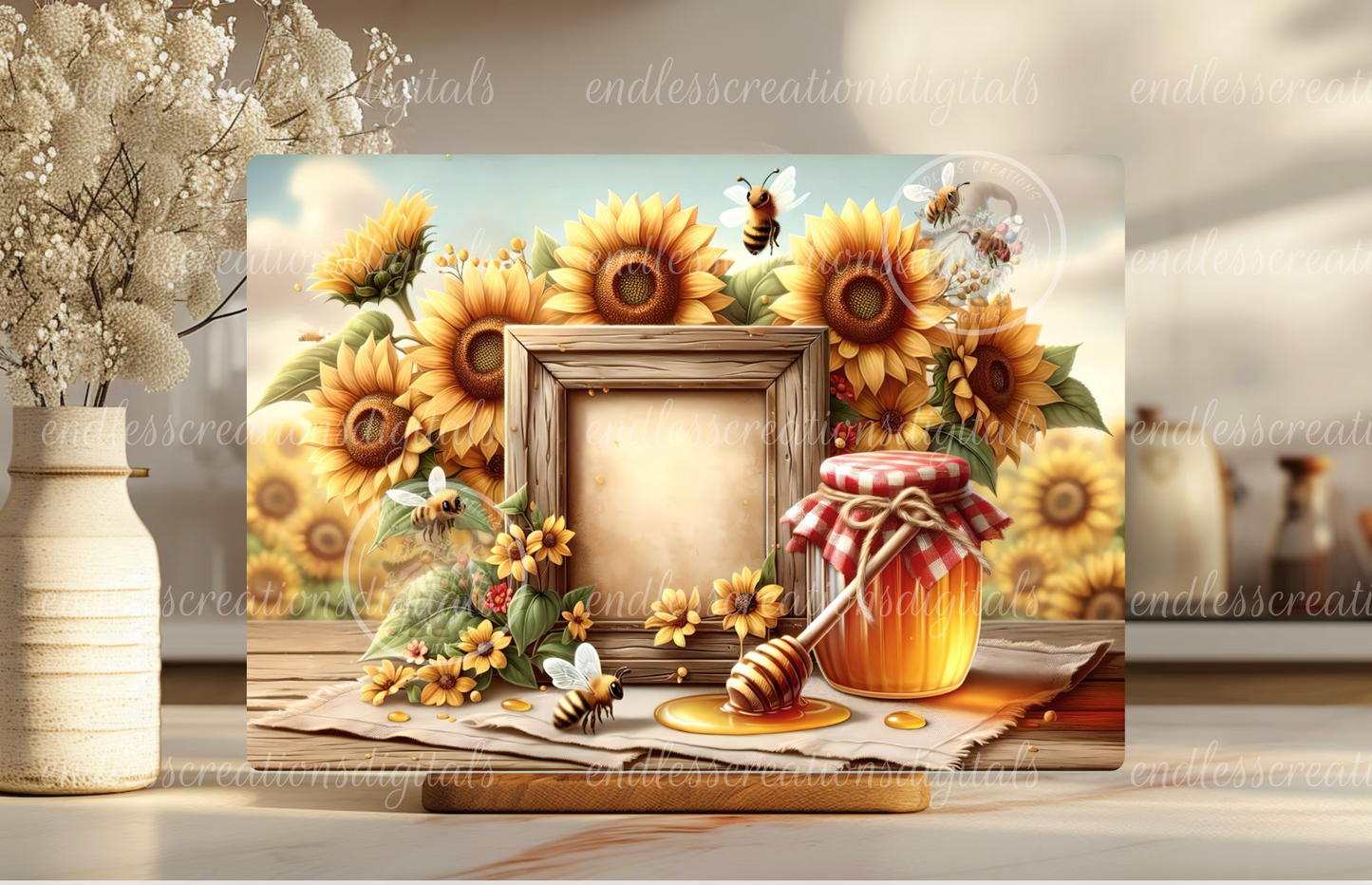 WHIMSICAL SUNFLOWER HONEY BEE