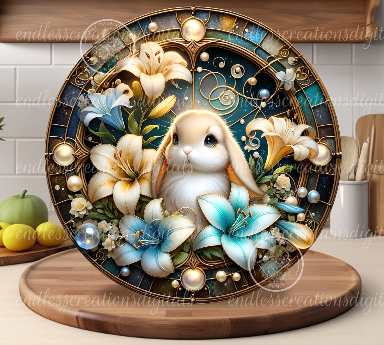 STAINED GLASS LOOK EASTER FLORAL