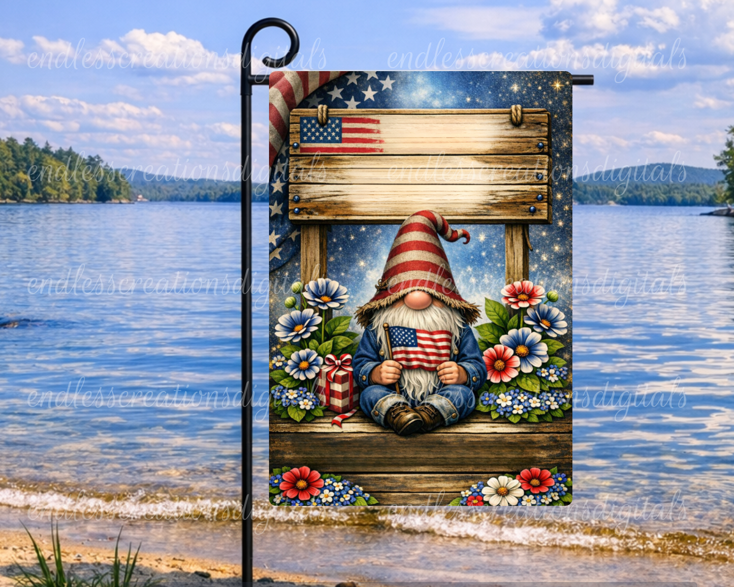 AMERICAN HAPPY 250 GARDEN FLAG