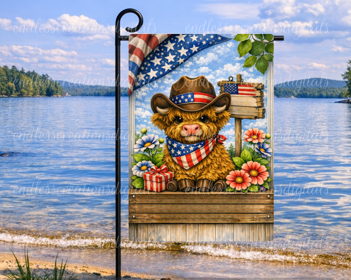 AMERICA HAPPY 250 HIGHLAND COW