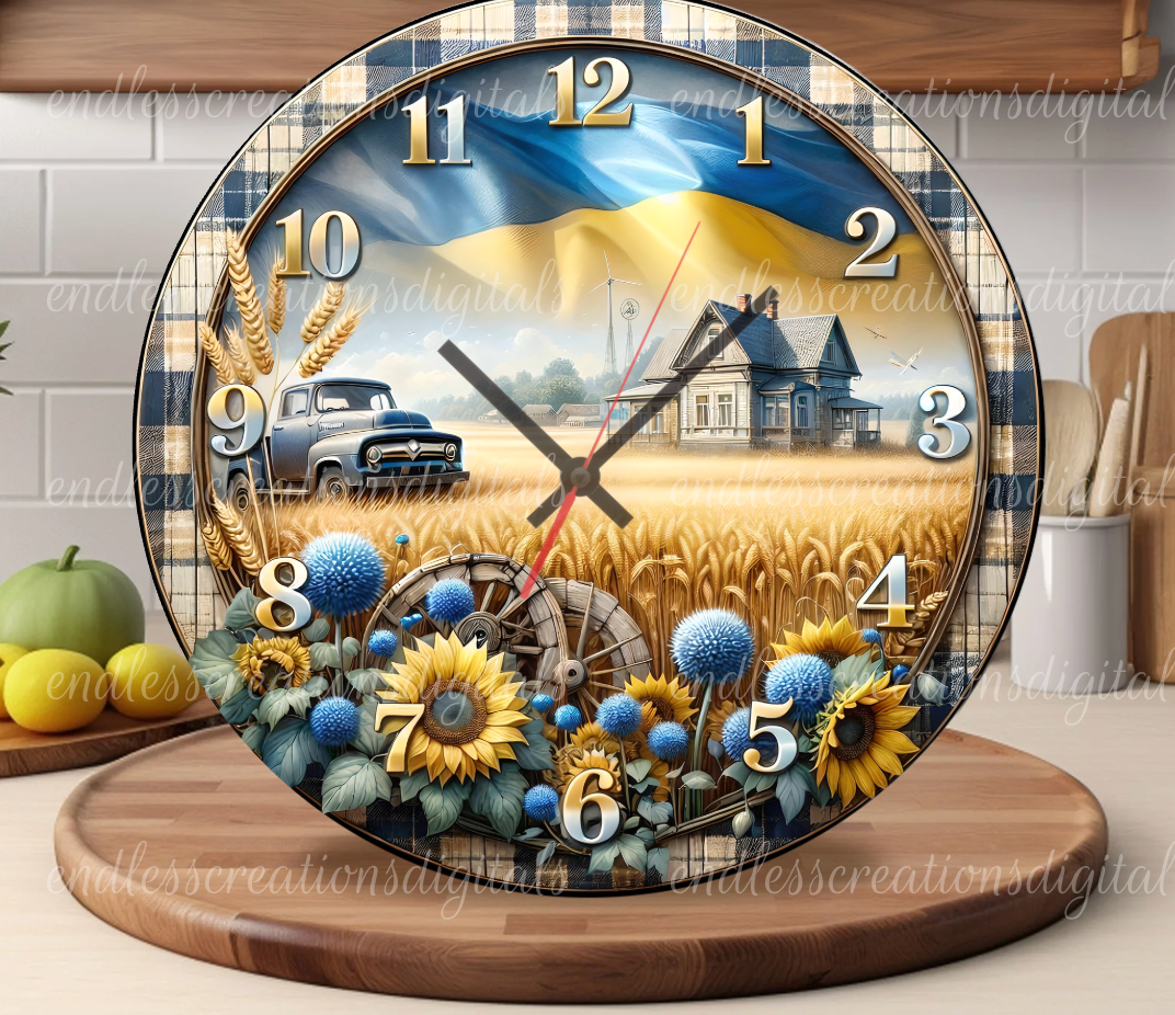 FLORAL TRUCK ROUND/CLOCK DESIGN