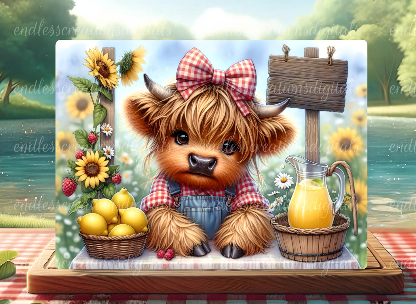LEMONADE STAND HIGHLAND COW