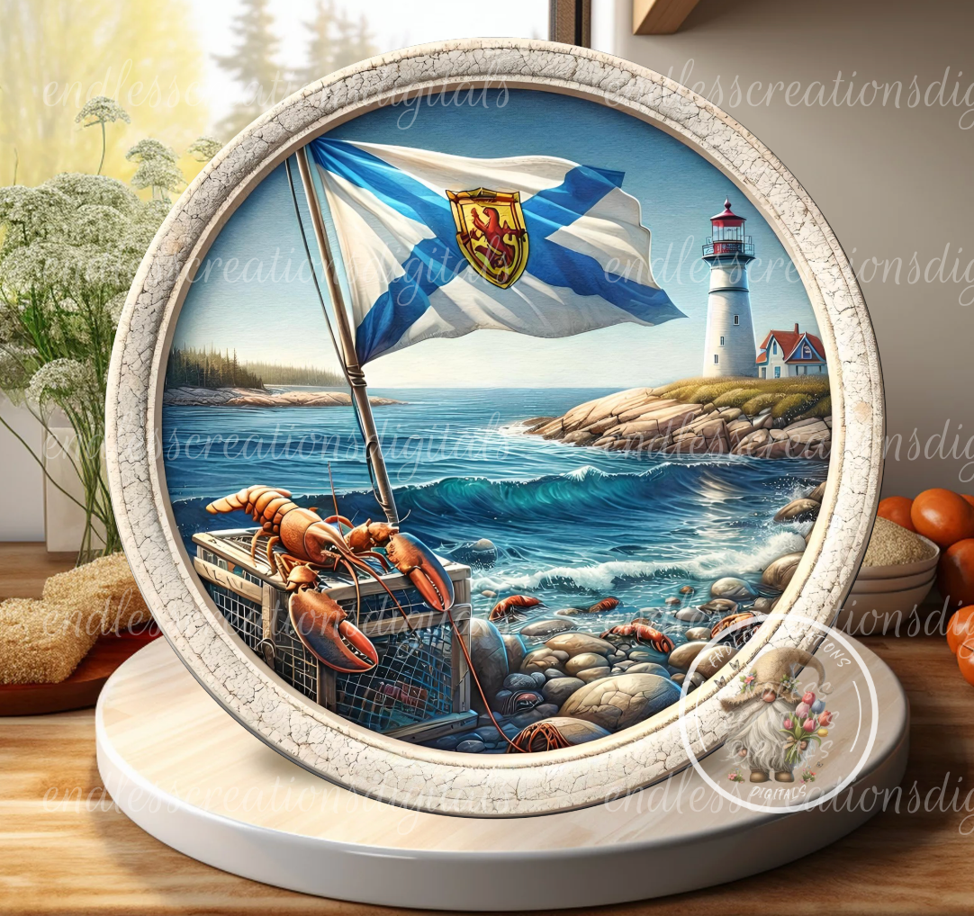 NOVA SCOTIA LIGHTHOUSE ROUND