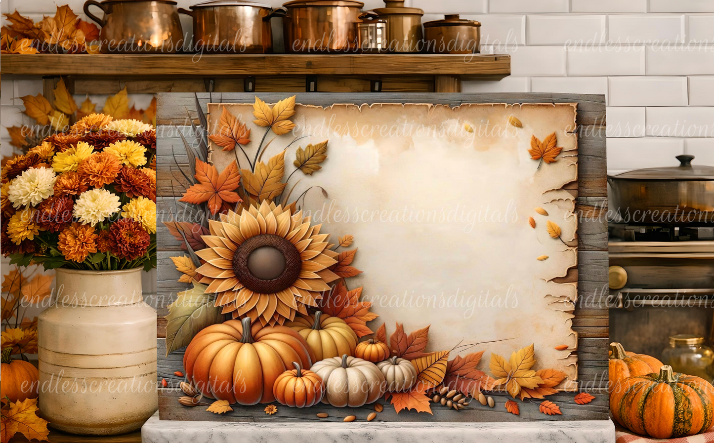 AUTUMN FLORAL RECTANGLE