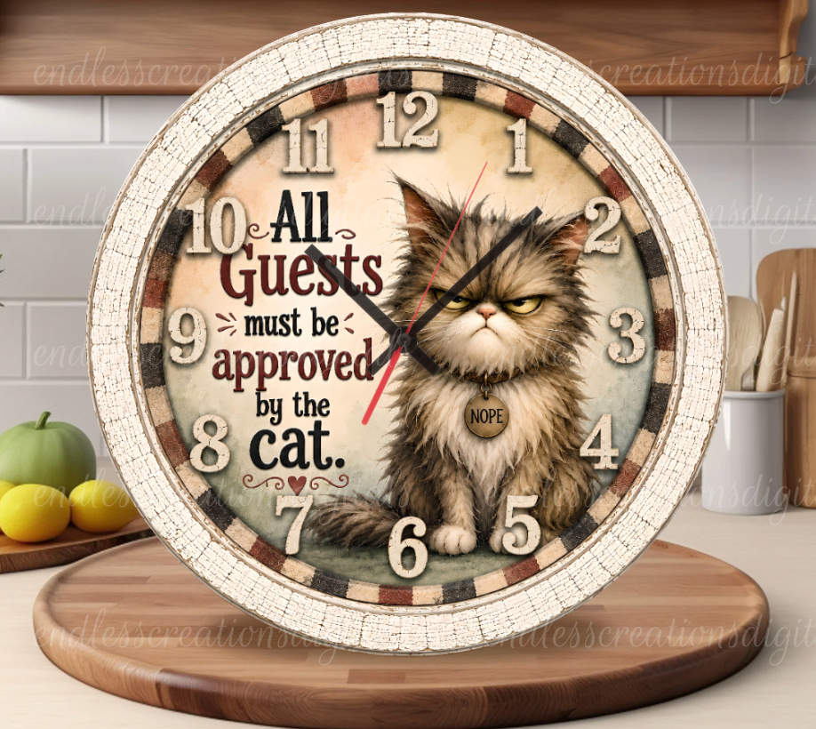 CAT APPROVAL ROUND/CLOCK DESIGN BUNDLE OF 4