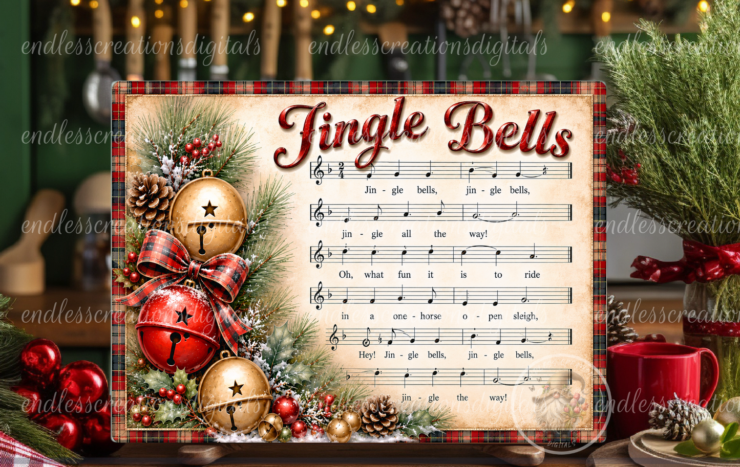 JINGLE BELLS CUTTING BOARD DESIGN