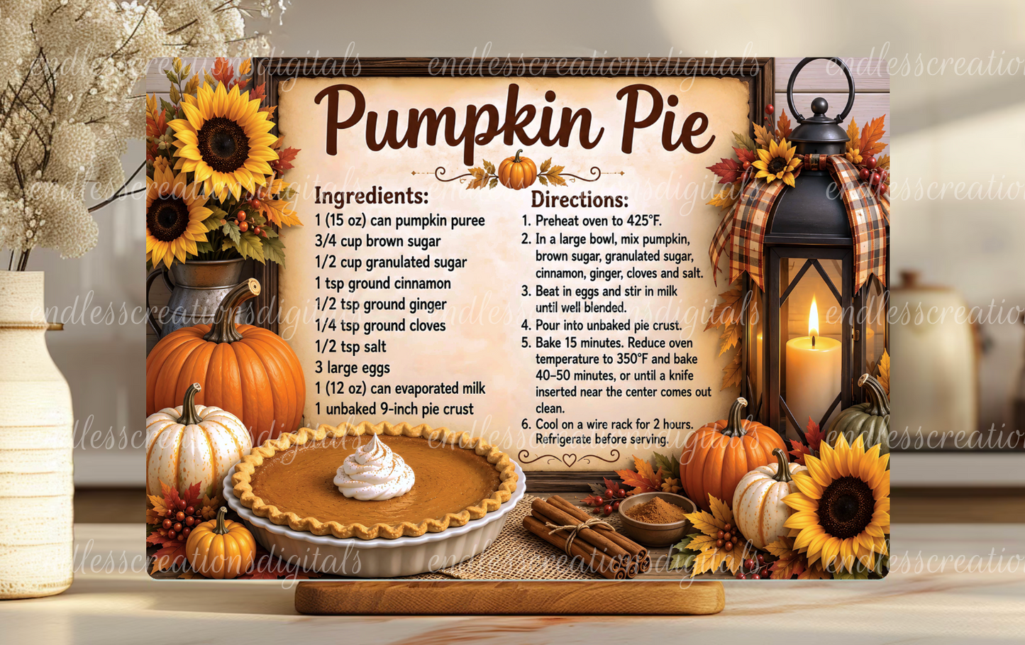 FALL PUMPKIN PIE CUTTING BOARD DESIGN