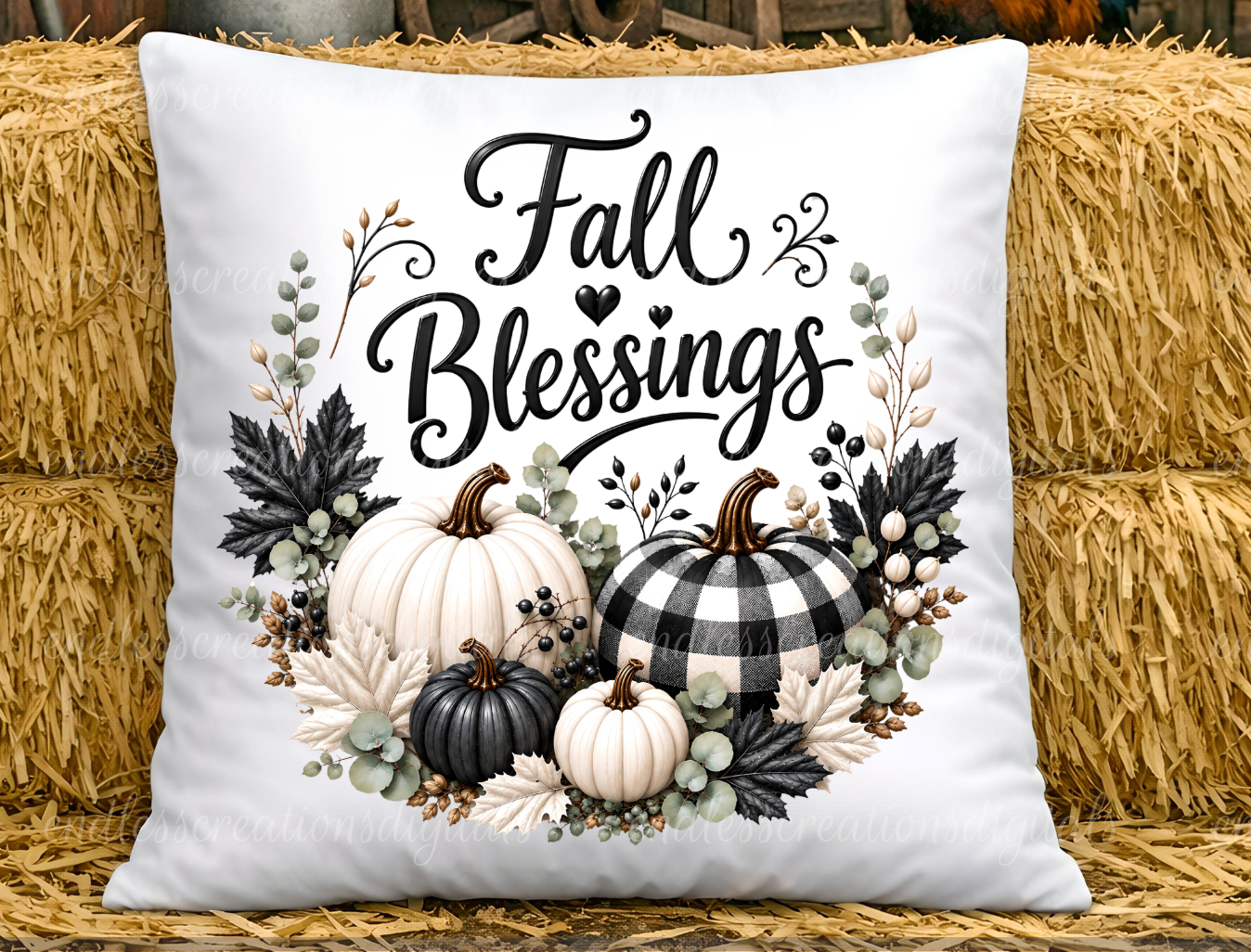 FALL BLESSINGS ROUND/CLOCK DESIGN BUNDLE OF 5
