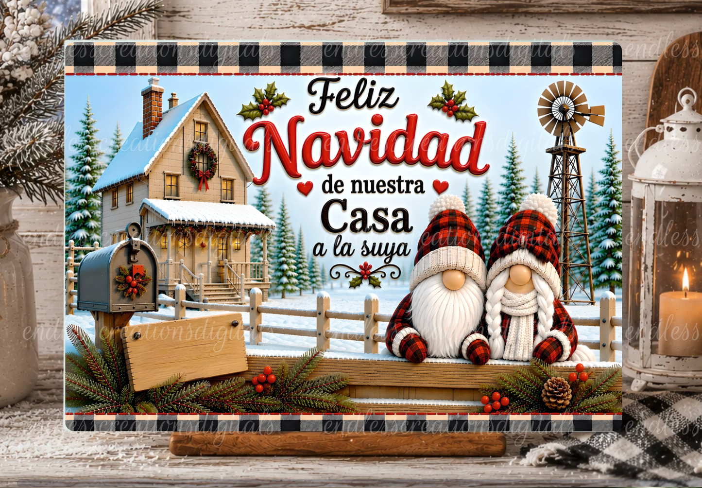 SPANISH VERSION MERRY CHRISTMAS GNOME BUNDLE OF 3
