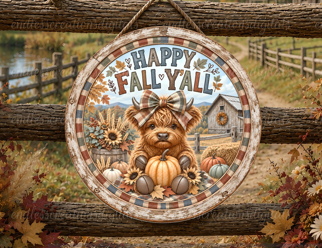 HAPPY FALL Y'ALL ROUND ONLY