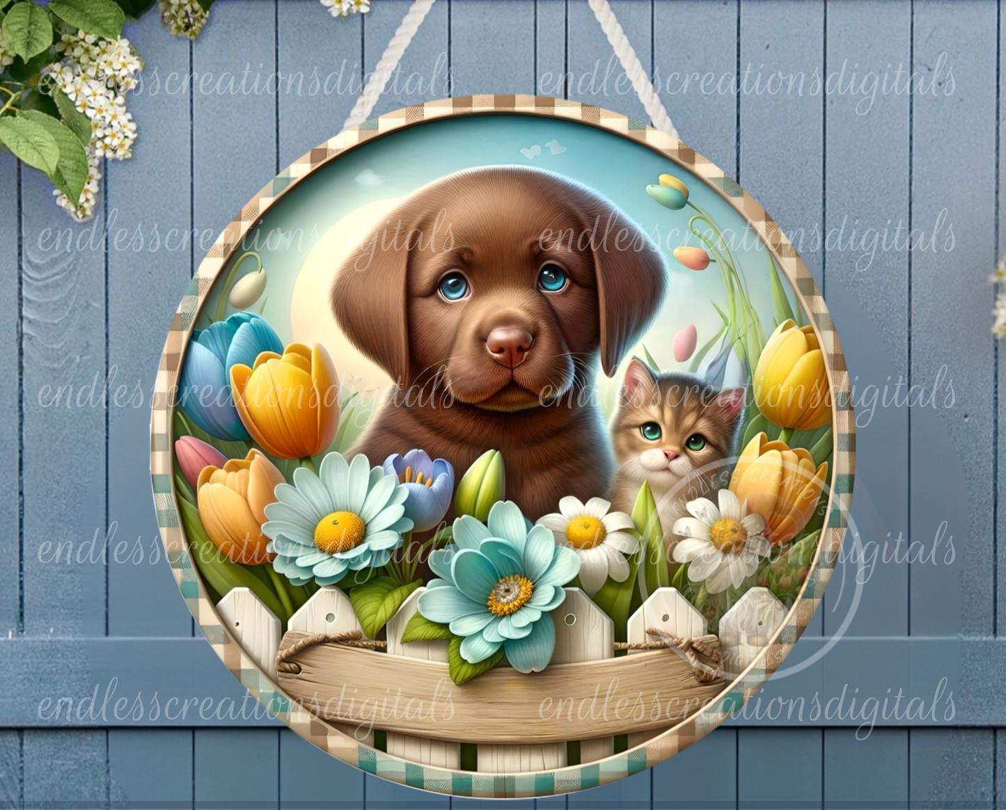 WELCOME FLORAL SPRING ROUND