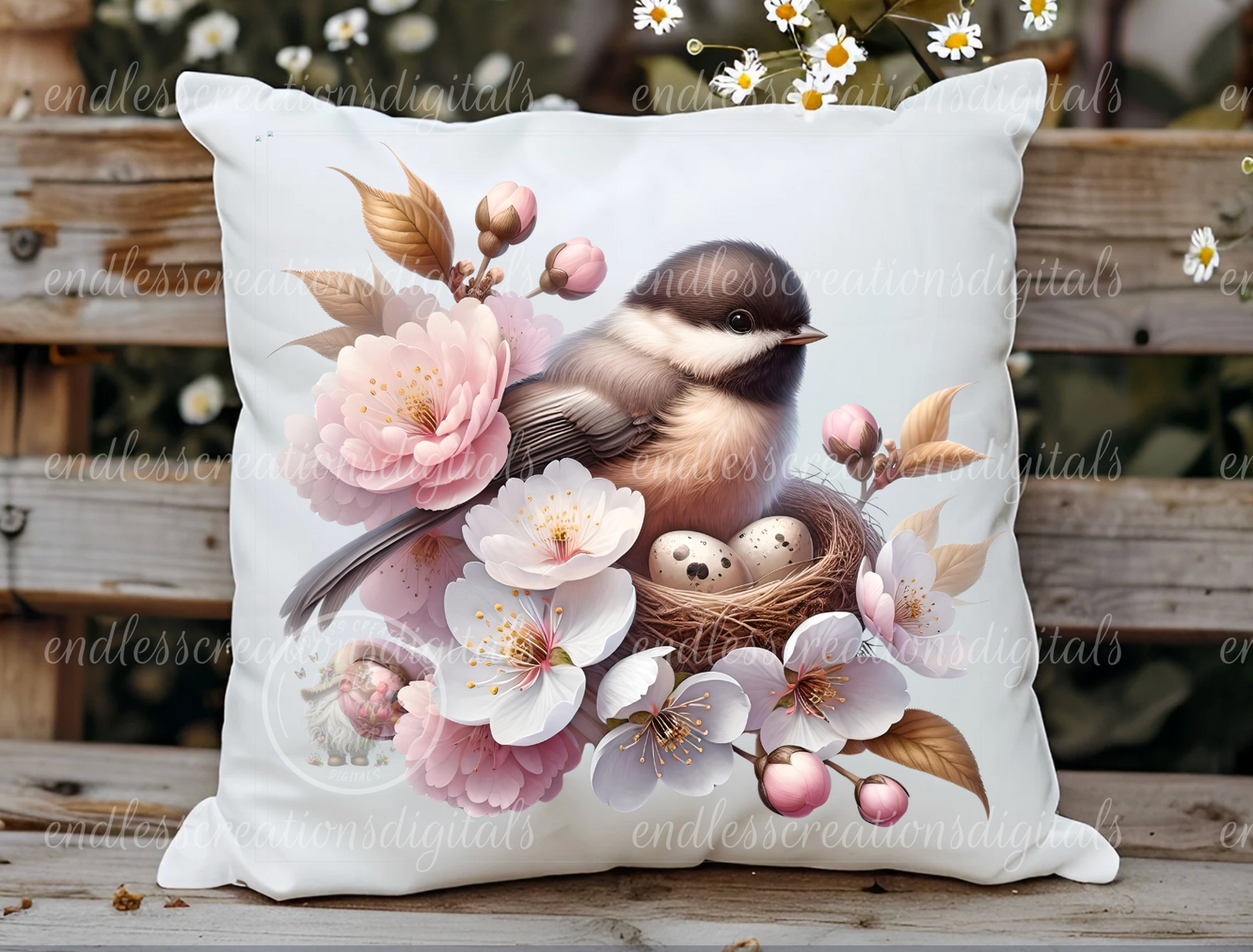 HELLO SPRING CHERRY BLOSSOM BUNDLE OF 6 WITH TEXT