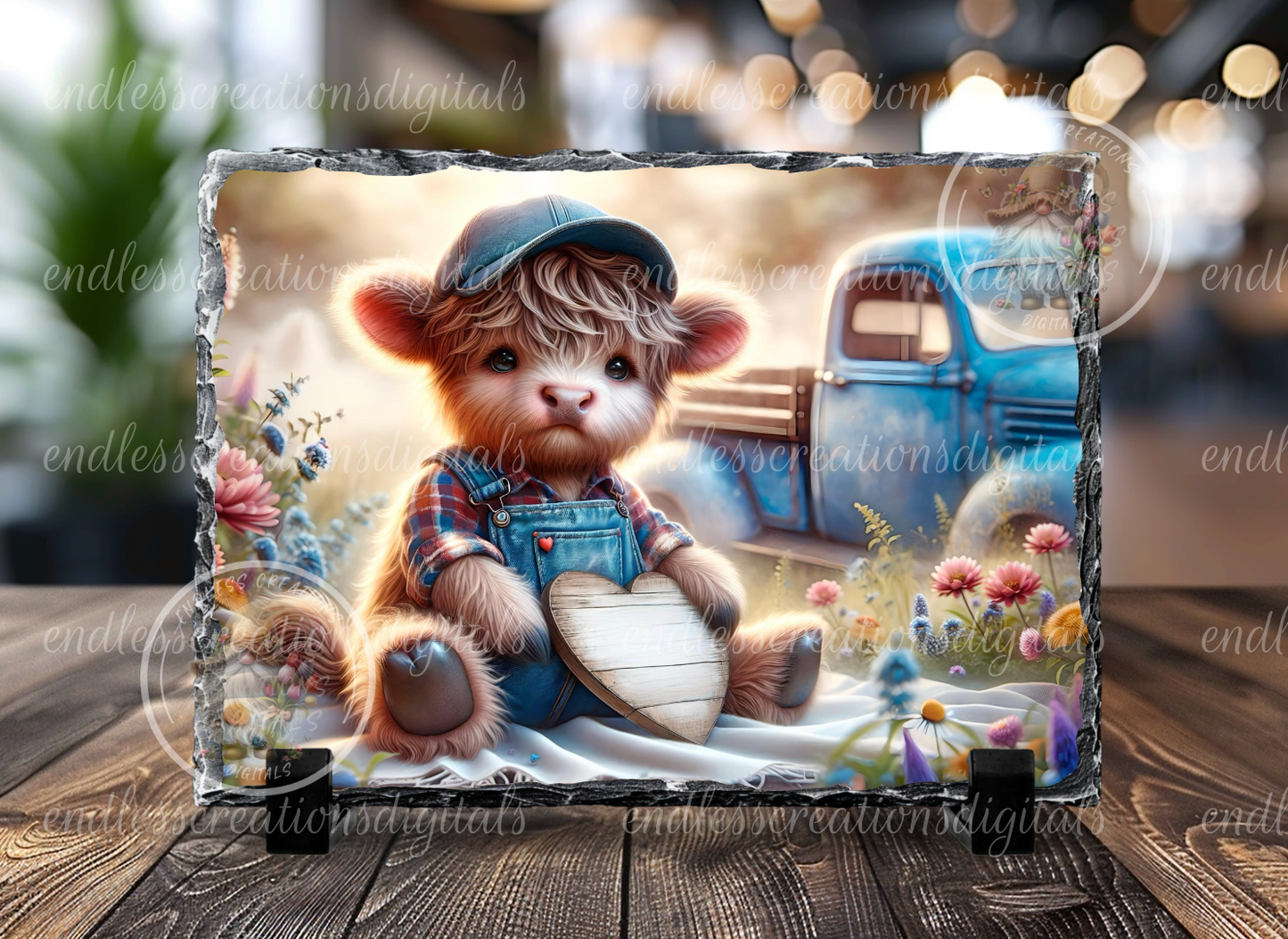 MOTHERS DAY LOVE YOU HIGHLAND COW RECTANGLE