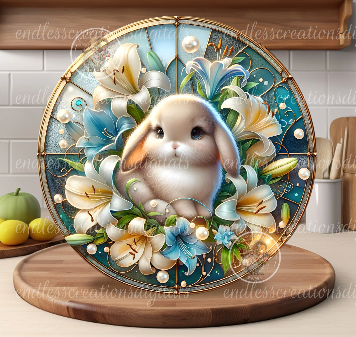STAINED GLASS LOOK EASTER FLORAL