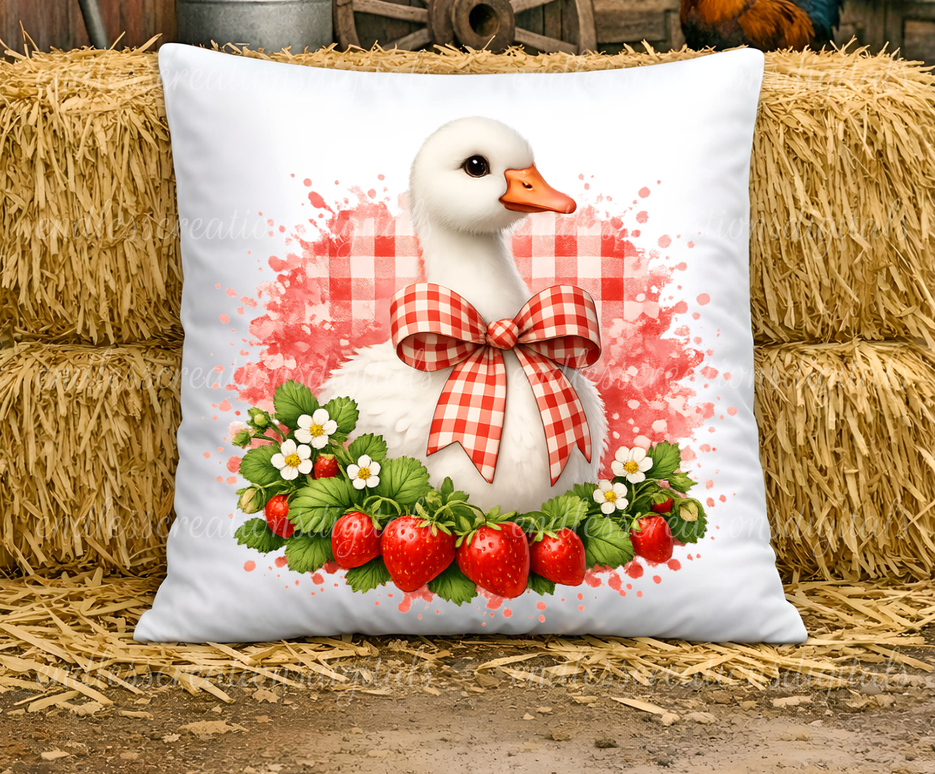 STRAWBERRY GOOSE ROUND/CLOCK DESIGN BUNDLE OF 3