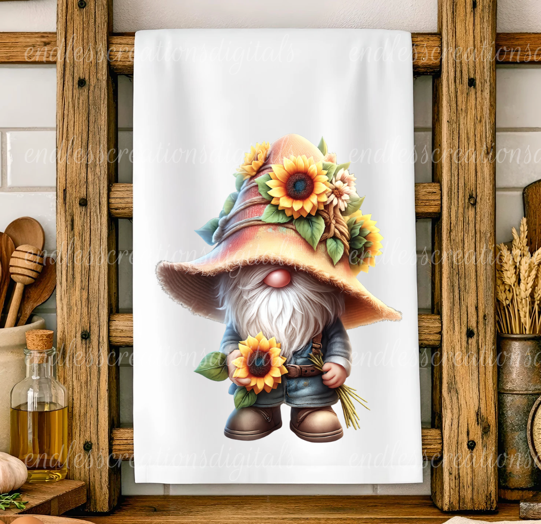 SUNFLOWER GNOME ROUND/CLOCK DESIGN BUNDLE OF 3