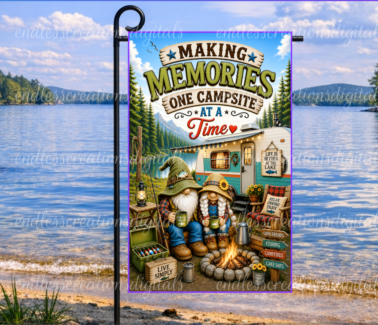 MAKING MEMORIES ROUND/GARDEN FLAG BUNDLE OF 3