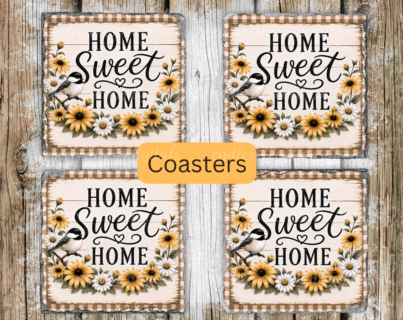 HOME SWEET HOME ROUND/CLOCK DESIGN BUNDLE OF 5