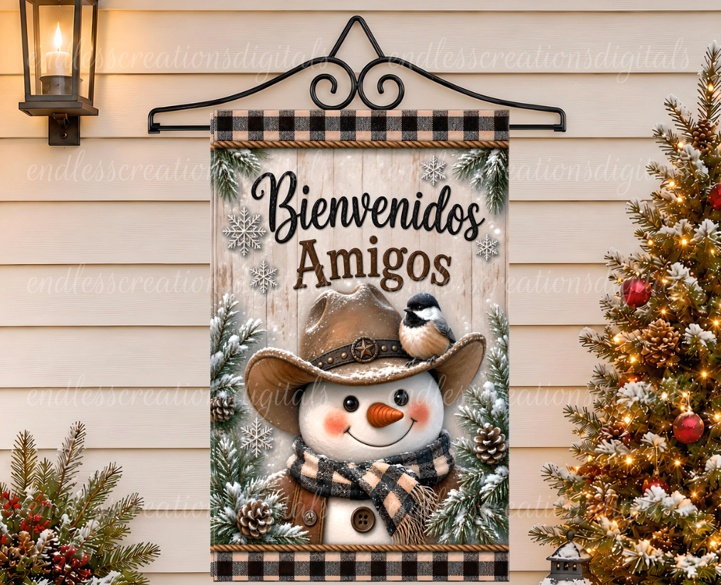 SPANISH VERSION WELCOME FRIENDS SNOWMAN BUNDLE OF 4