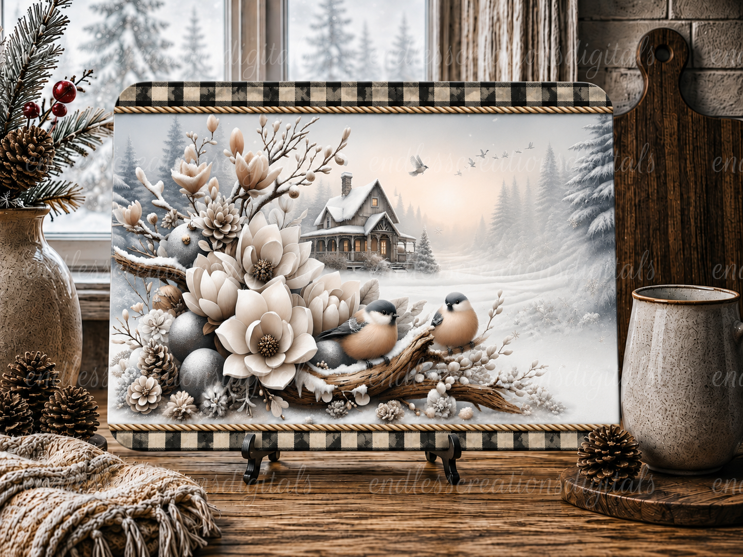 WARM WINTER WISHES CUTTING BOARD DESIGN