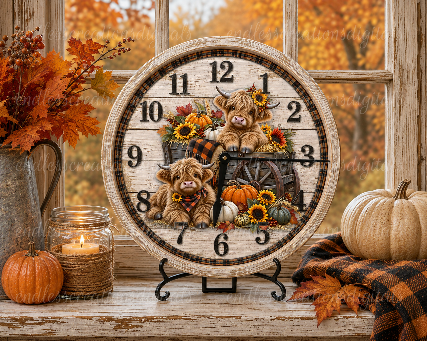 FALL HIGHLANDS CLOCK DESIGN