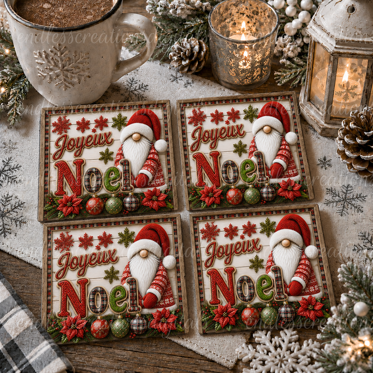 CHRISTMAS GNOME FRENCH BUNDLE OF 5