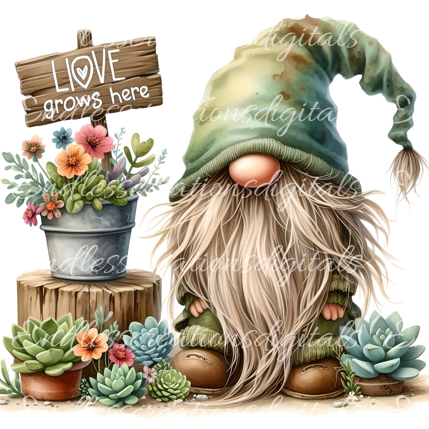 SPRING GNOME SUBLIMATION png, transparent for sublimation high resolution, 5 transparent files for download