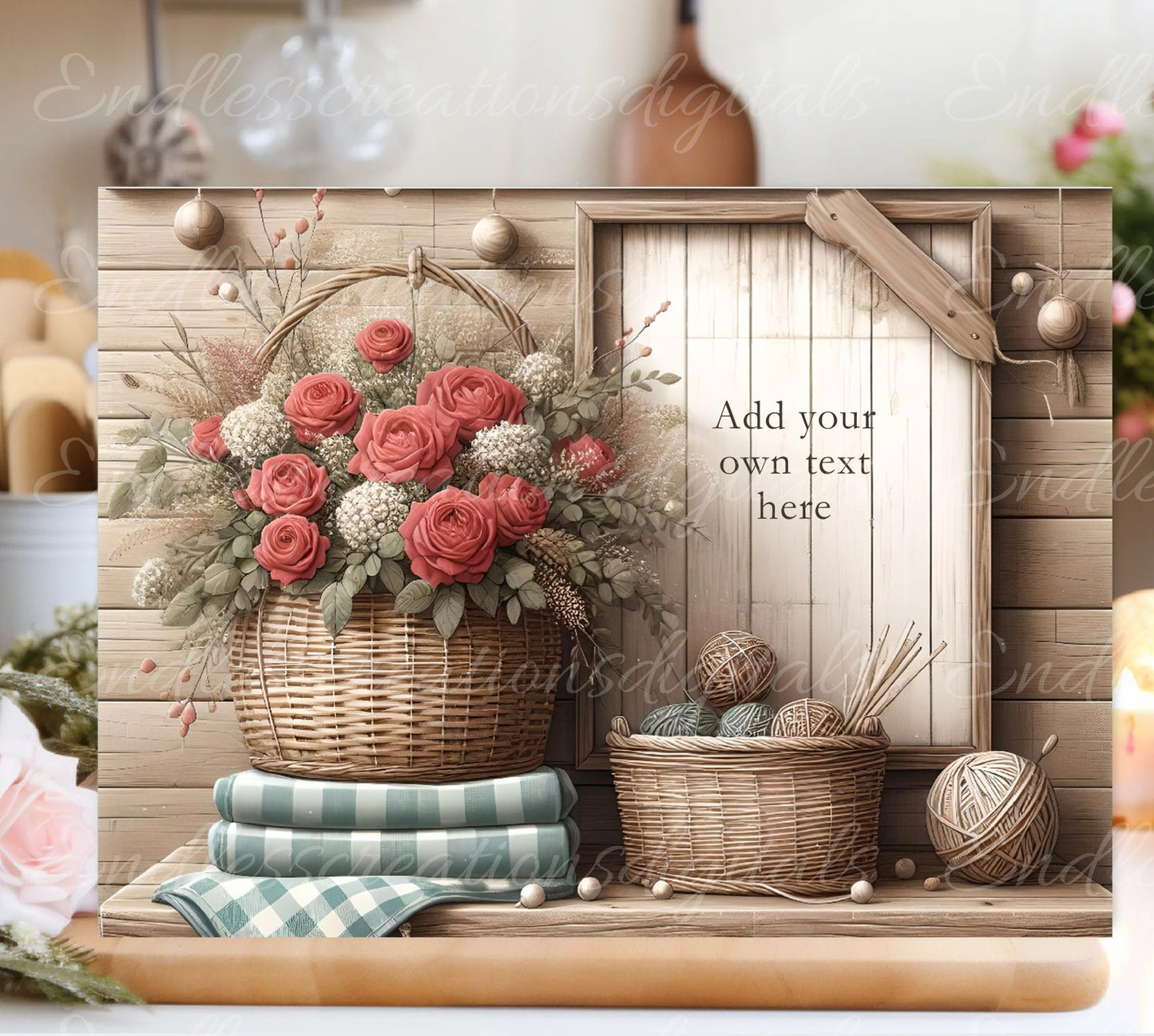 FLORAL CUTTING BOARD sublimation sublimation high resolution 1 file add your own text