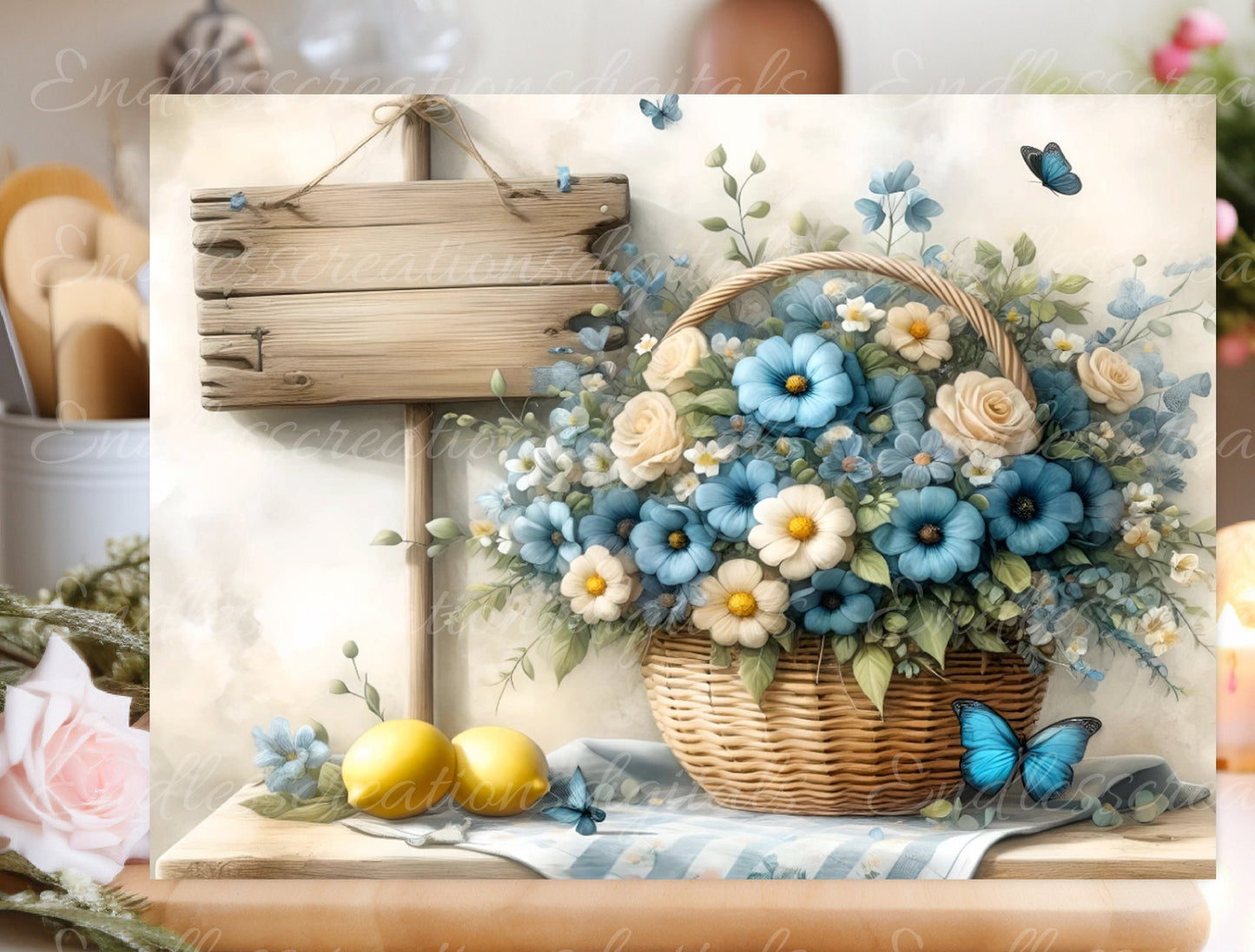FLORAL CUTTING BOARD sublimation sublimation high resolution 1 file add your own text