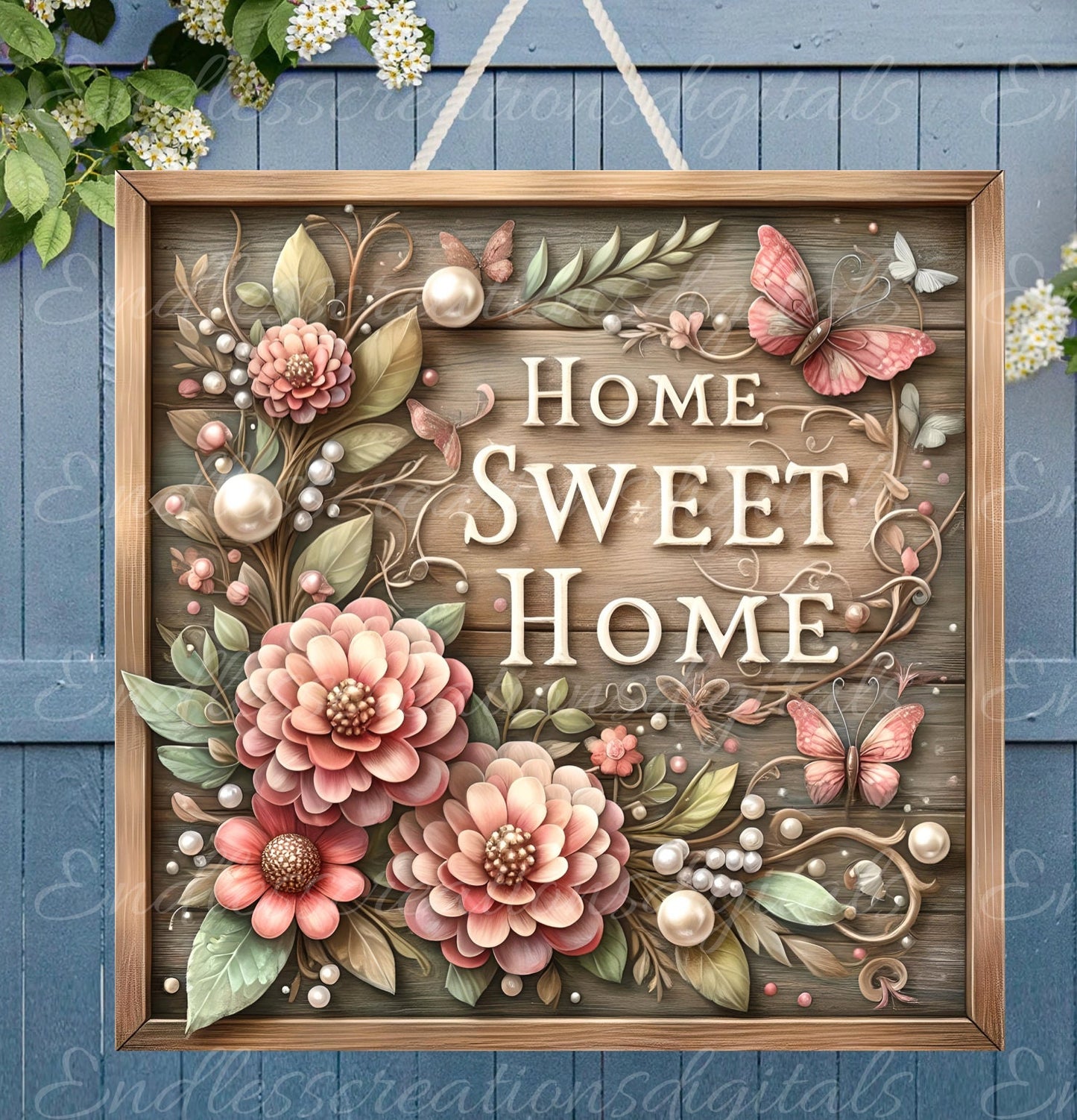 WELCOME SQUARE DOOR hanger, wreath sign png, for sublimation high resolution,