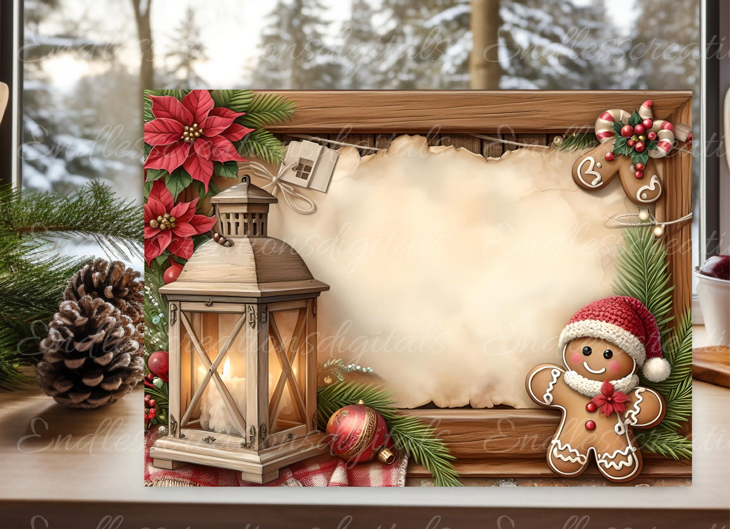 GINGERBREAD GNOME CHRISTMAS RECTANGLE