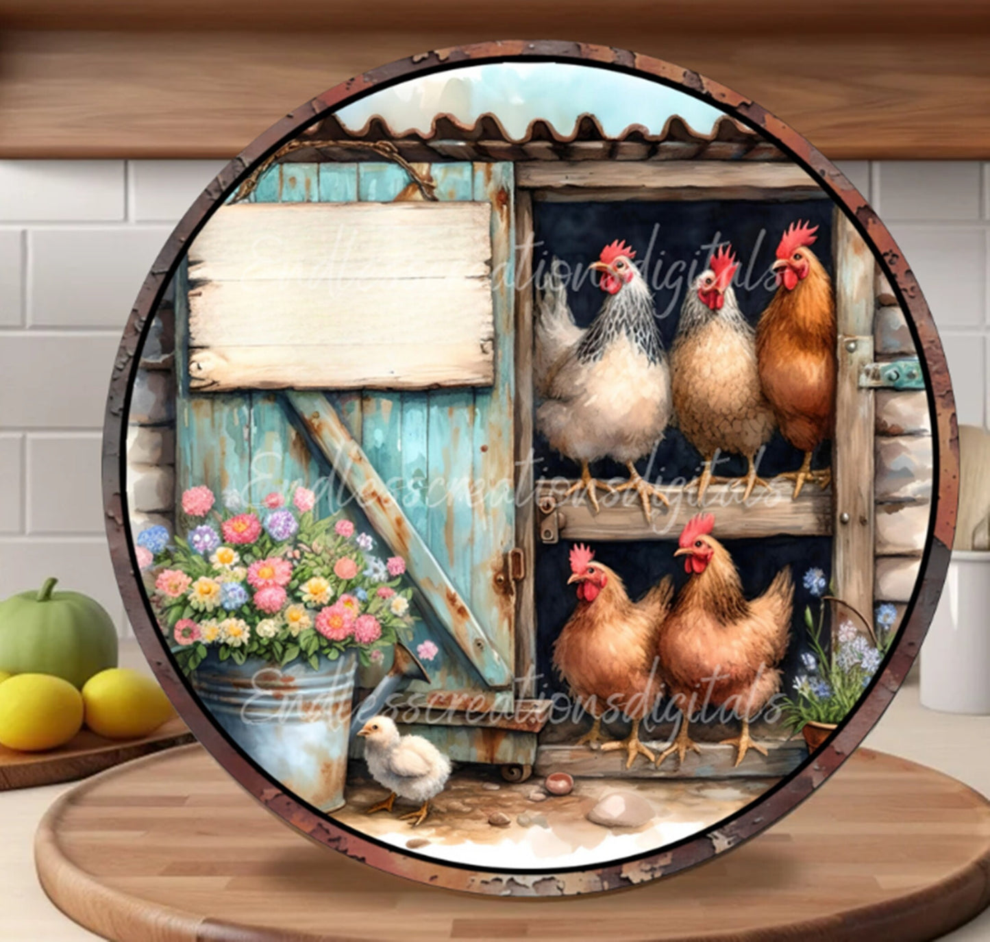 CHICKEN COOP SUBLIMATION door hanger, wreath sign png, for sublimation high resolution