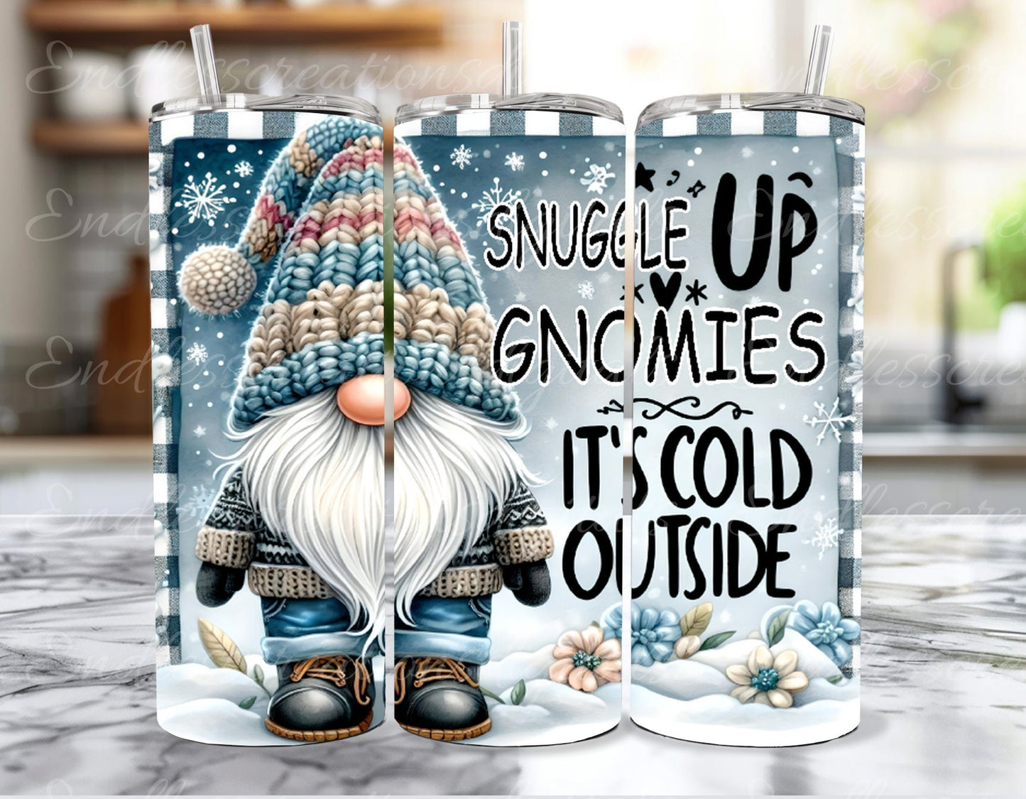 SNUGGLE UP GNOMIES WINTER TUMBLER
