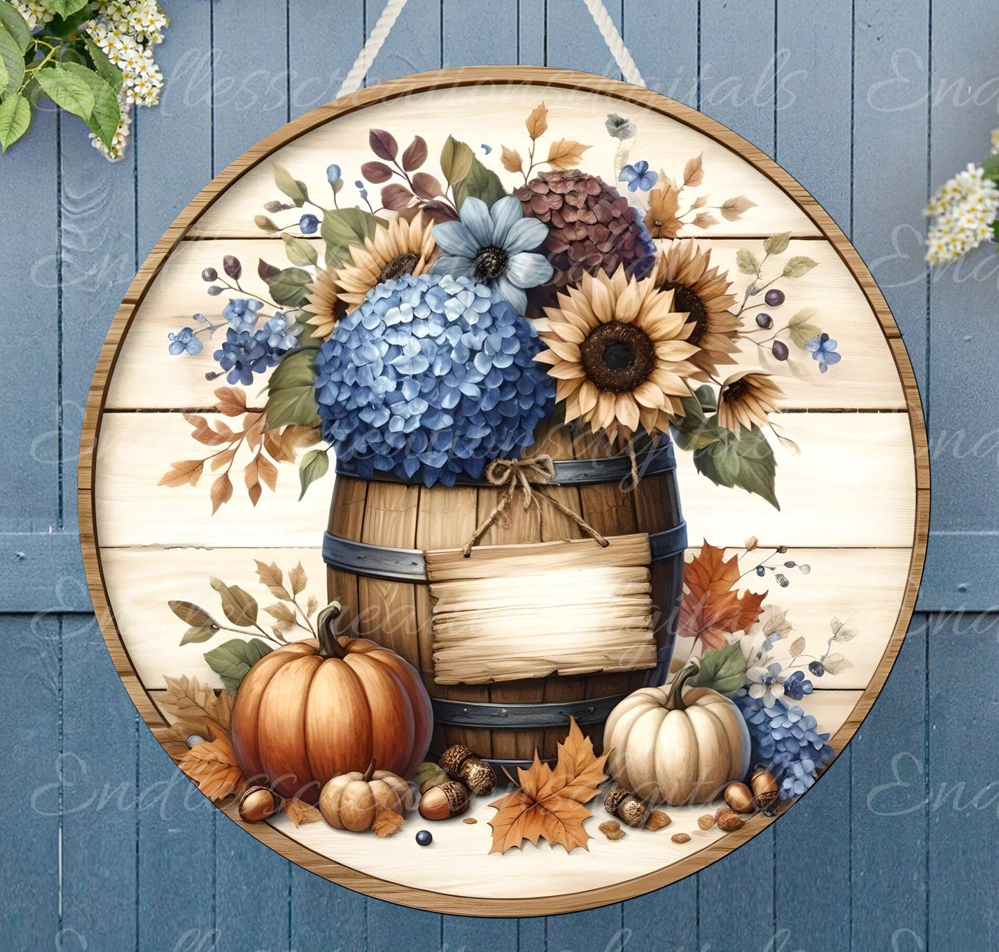 FALL FLORAL DOOR HANGER