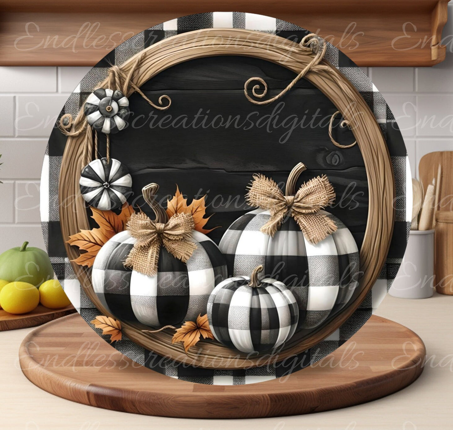 FALL PUMPKINS DOOR ROUND