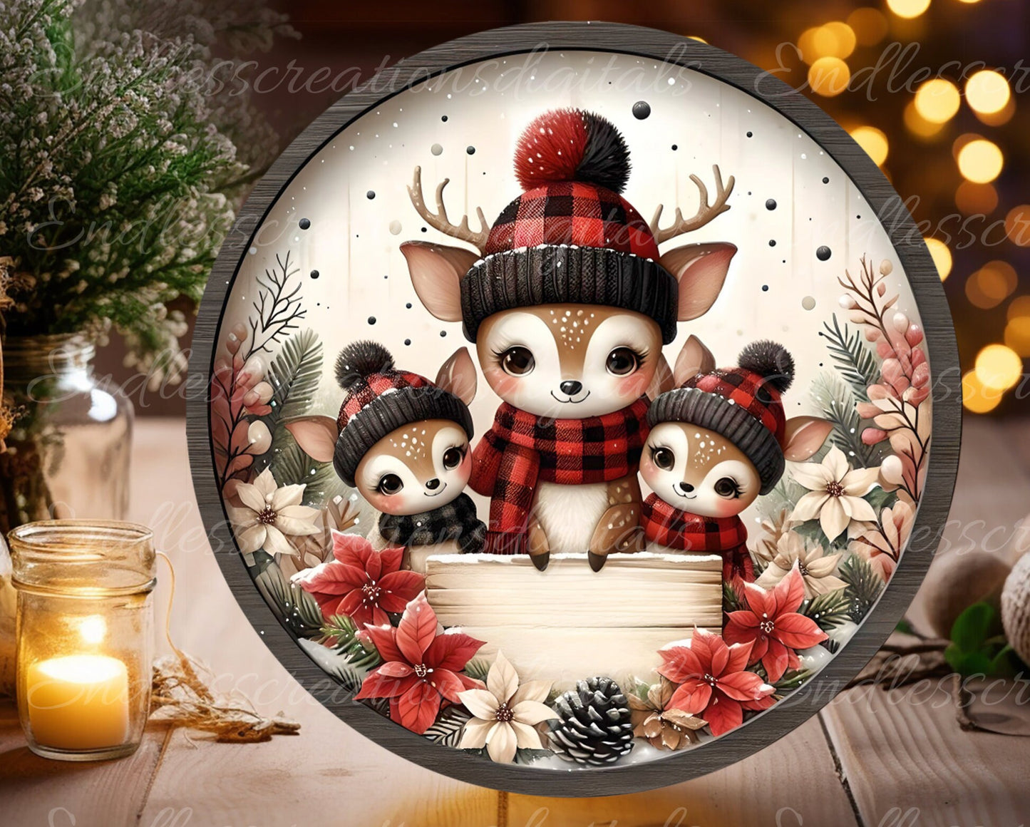 WINTER DEER ROUND